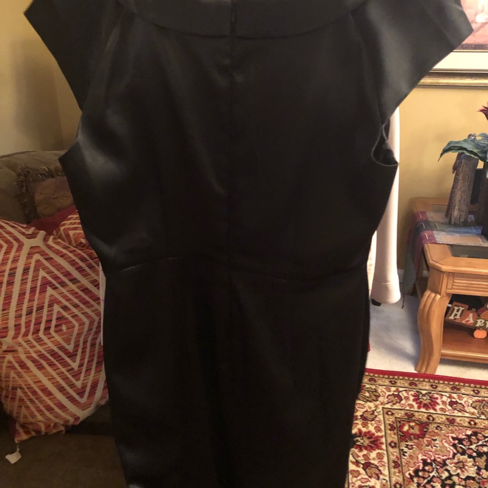 Black satin dress